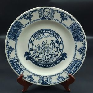Kettlesprings Kilns 1654 Tercentennial 1954 Northhampton 10" Porcelain Plate
